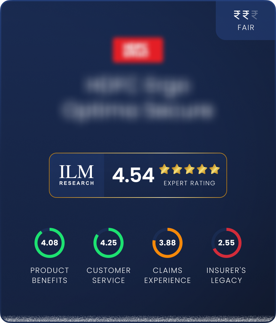 ILM Expert Rating widget showing a plan